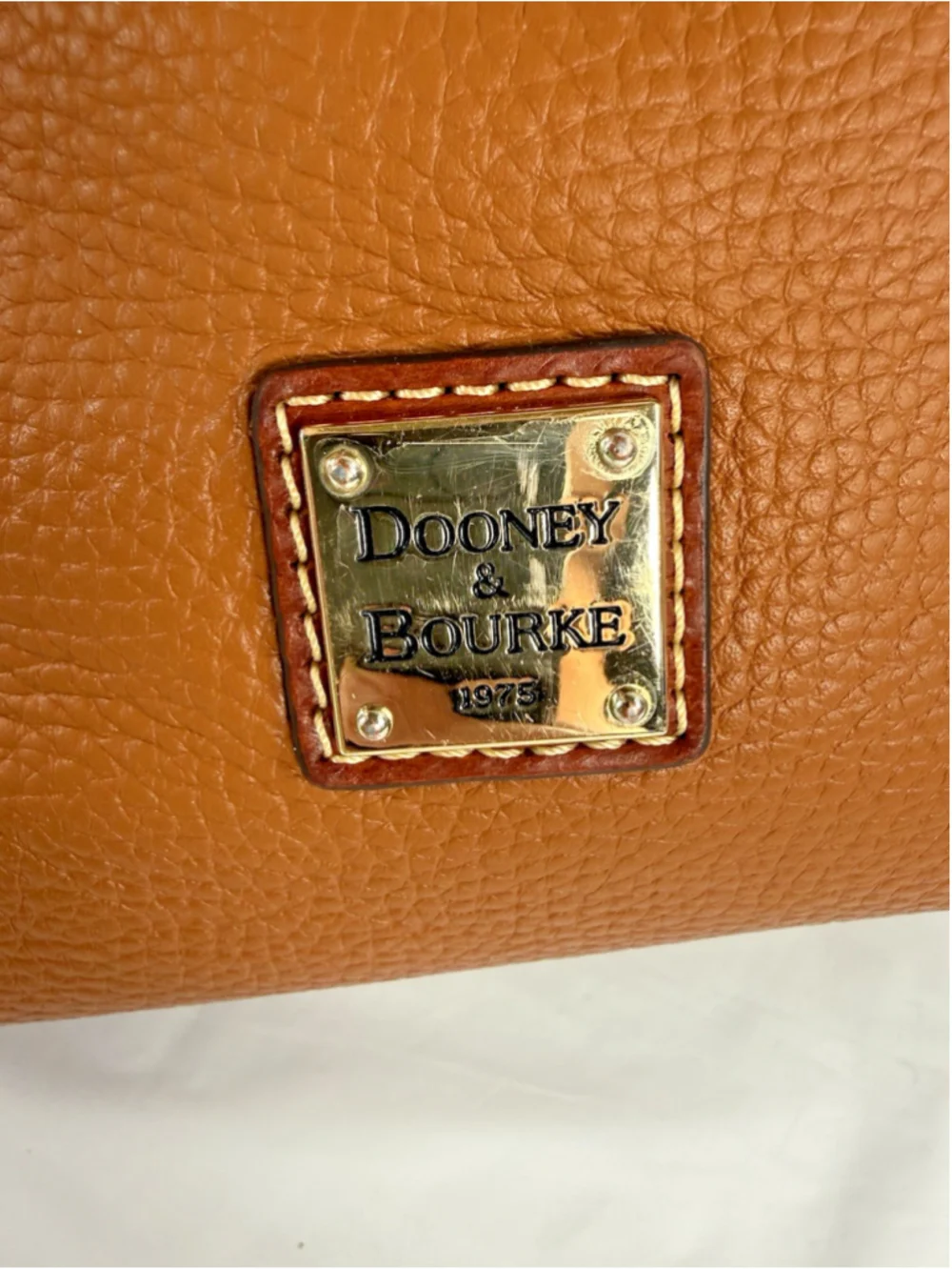 Dooney & Bourke Wexford Hobo Shoulder Bag Large Tan Pebbled Leather & Camel Brwn